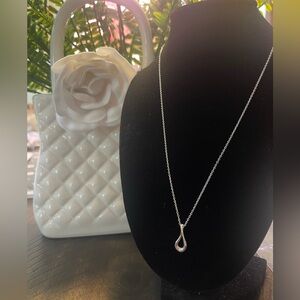 Tiffany & Co Open Teardrop 16” Necklace